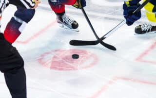 ice hockey player on the ice