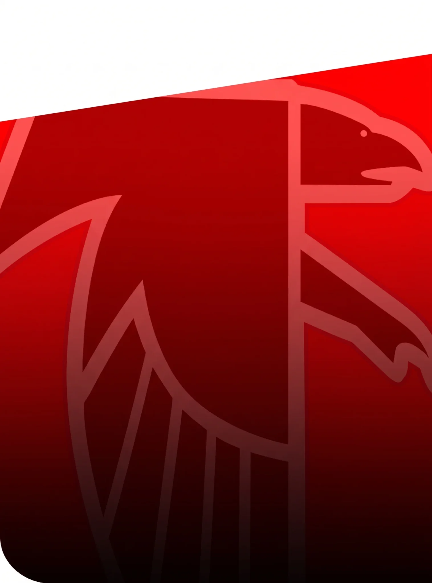 Blank Profile Stylized red falcon mascot icon on a red background, used as a placeholder for a student athlete profile.